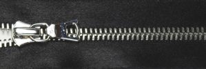 #5 Euro-inspired Moyenne Shiny Nickel Satin Zipper
